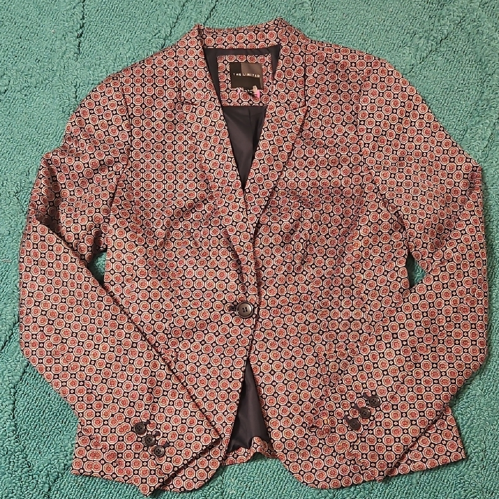 The Limited Red and Navy Blazer S